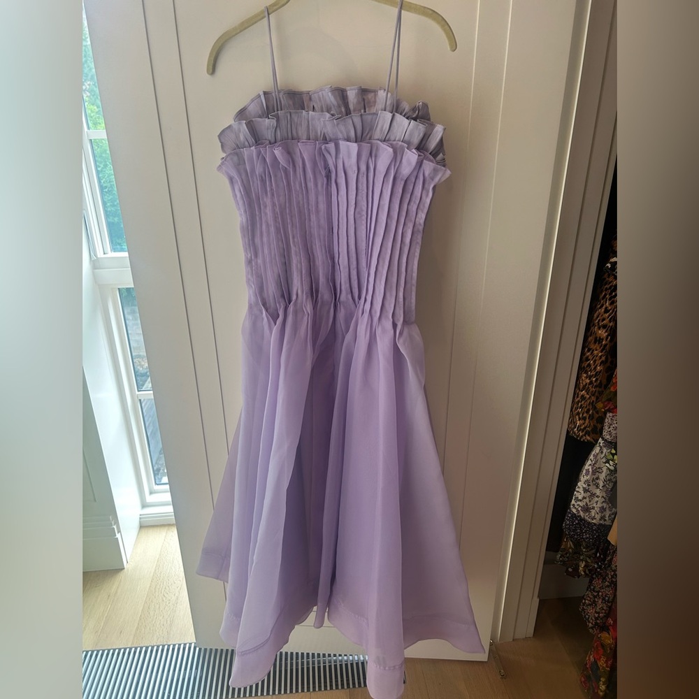 Aje Horizon Pintucked Midi Dress